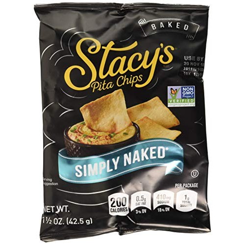 Stacys Pita Chips, Simply Naked, 1.5-Ounce Bags Pack Of 24 V