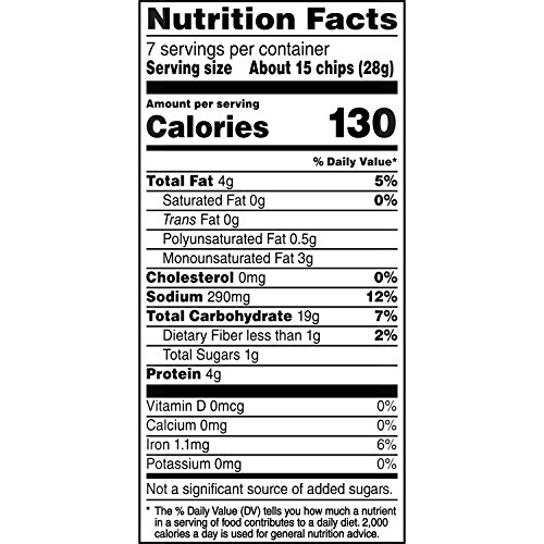 Stacys Simply Naked Bagel Chips, 7 Ounce Bags Pack of 12