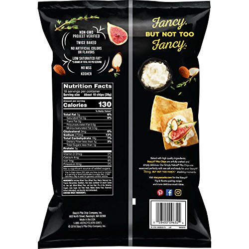 Stacys Simply Naked Pita Chips, 18 Ounce Pack Of 6