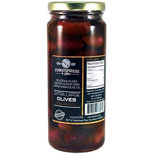 Stamatopoulos &Amp; Sons Pitted Kalamata Olives Marinated In Certifi