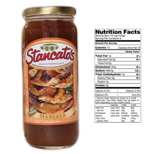 Stancatos Marsala Finishing Sauce - 16 Oz