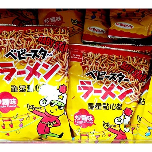 Pack of 6 Japan Baby Star Snack Dried Noodle 41g- Yakisoba Fri...