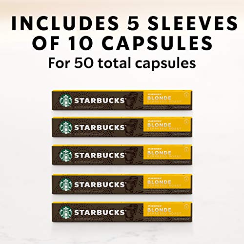 Starbucks By Nespresso, Blonde Roast Espresso 50-Count Single S
