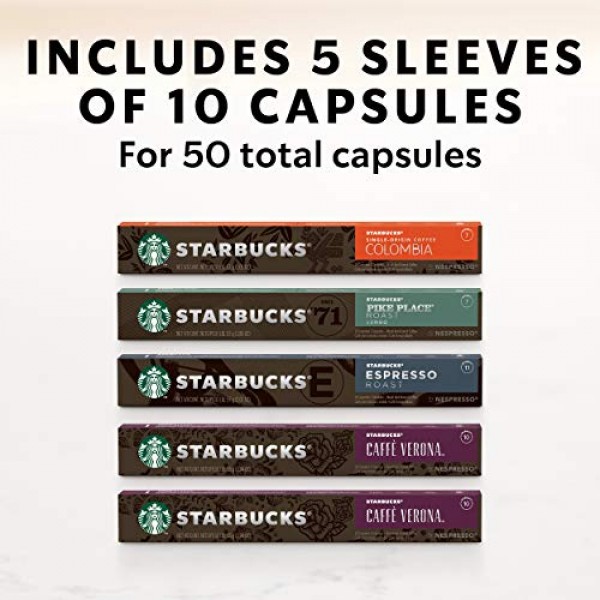 Starbucks by Nespresso, Intense Variety Pack 50-count single se...