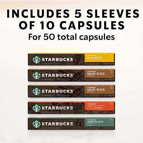 Starbucks By Nespresso, Mild Variety Pack 50-Count Single Serve
