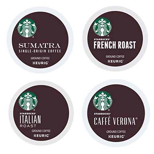 Starbucks Coffee K-Cup Dark Roast Variety Pack Of 4 Flavors - Su