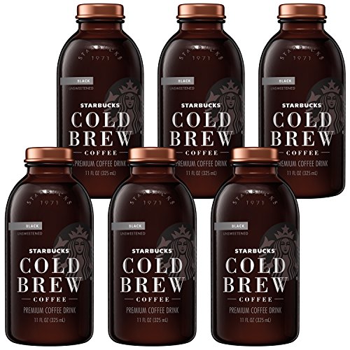Starbucks Cold Brew Coffee, Black Unsweetened, 11 Oz Glass Bottl