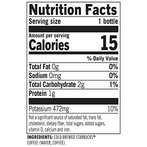 Starbucks Cold Brew Coffee, Black Unsweetened, 11 Oz Glass Bottl