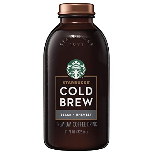 Starbucks Cold Brew Coffee, Black Unsweetened, 11 Oz Glass Bottl