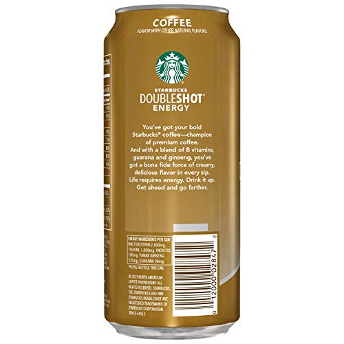Starbucks, Doubleshot Energy Drink, Coffee, 15 Oz Cans 12 Pack