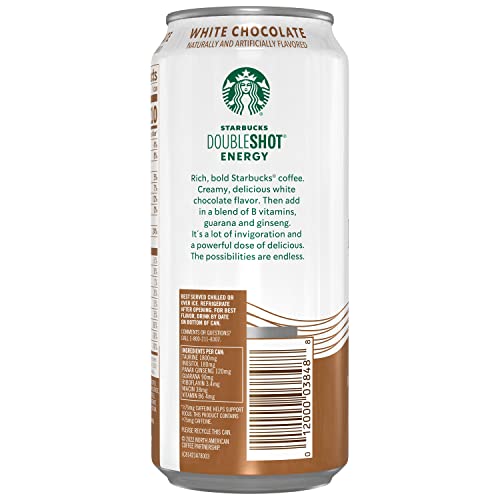 Starbucks, Doubleshot Energy Drink, White Chocolate, 15 Fl Oz P