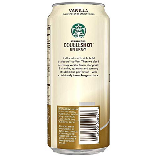 Starbucks, Doubleshot Energy Coffee, Vanilla, 15 Fl Oz Pack Of 12