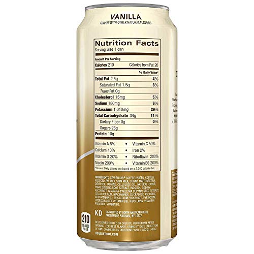 Starbucks, Doubleshot Energy Coffee, Vanilla, 15 Fl Oz Pack Of 12