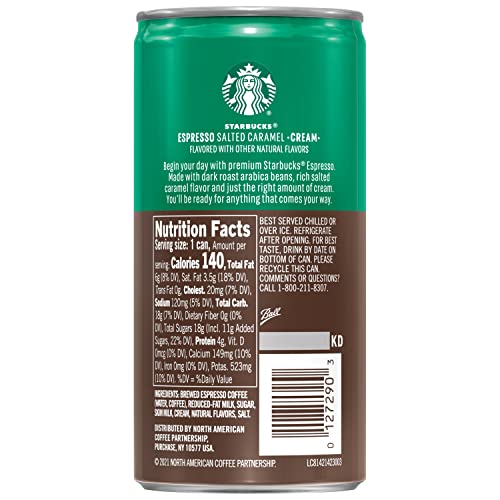 Starbucks Doubleshot, Salted Caramel, 6.5 Ounce, 12 Count Packa...