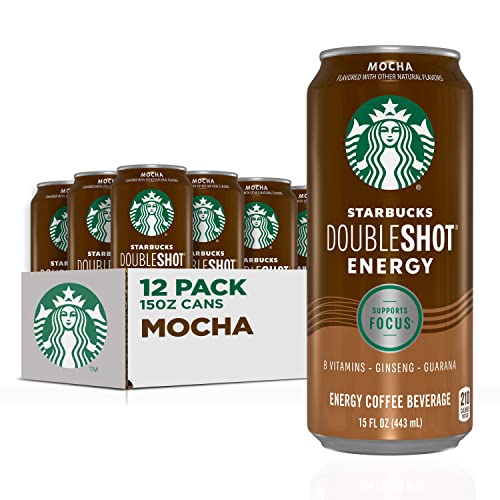 Starbucks, Doubleshot Energy Coffee, Mocha, 15 Fl Oz Pack Of 12