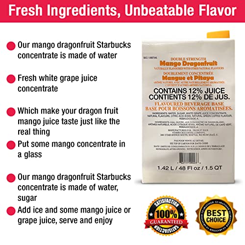 Starbucks Mango Dragonfruit Base Juice Double Strength Concentra