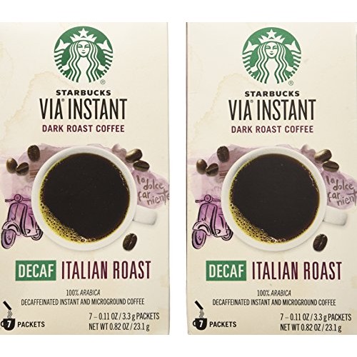 Starbucks Via Ready Brew, Decaf Italian Dark Roast Instant Coffe
