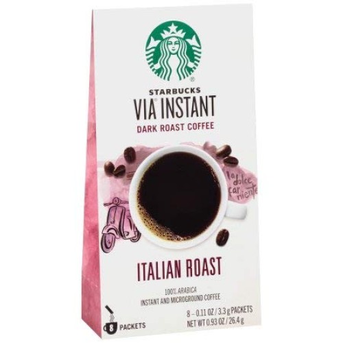 Starbucks Via Instant Italian Roast Dark Roast Coffee Pack Of 4