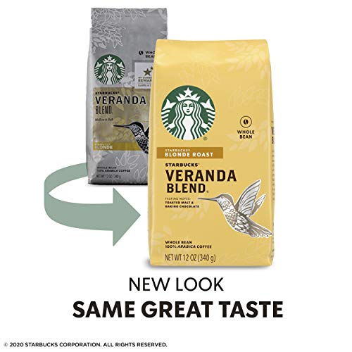 Starbucks Blonde Roast Whole Bean Coffee — Veranda Blend — 100% Starbucks Blonde Roast Whole Bean Coffee — Veranda Blend — 100%