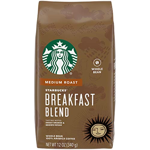 Starbucks Breakfast Blend Coffee Medium, Whole Bean, 12-Ounce