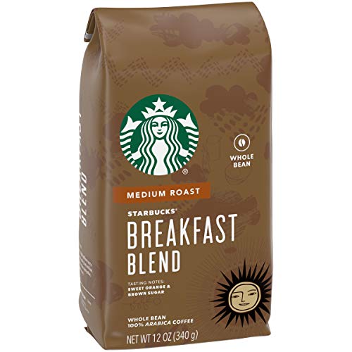 Starbucks Breakfast Blend Coffee Medium, Whole Bean, 12-Ounce