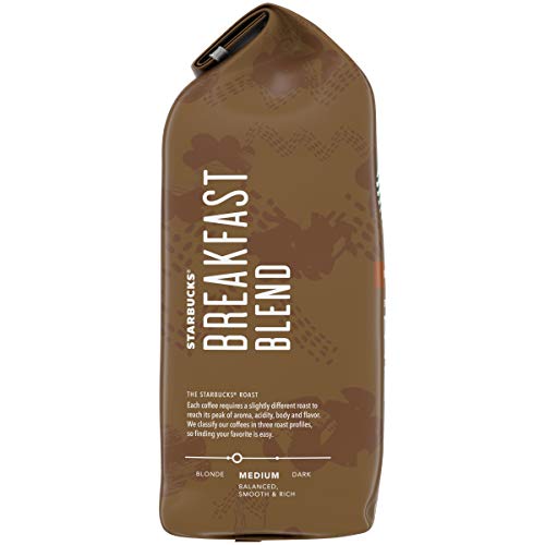Starbucks Breakfast Blend Coffee Medium, Whole Bean, 12-Ounce