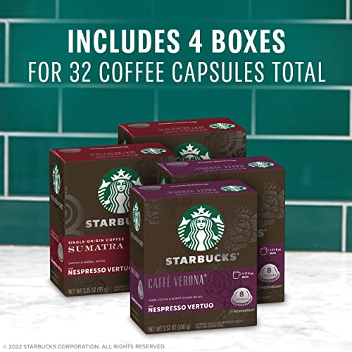 Starbucks By Nespresso Dark Roast Variety Pack Coffee 32-Count