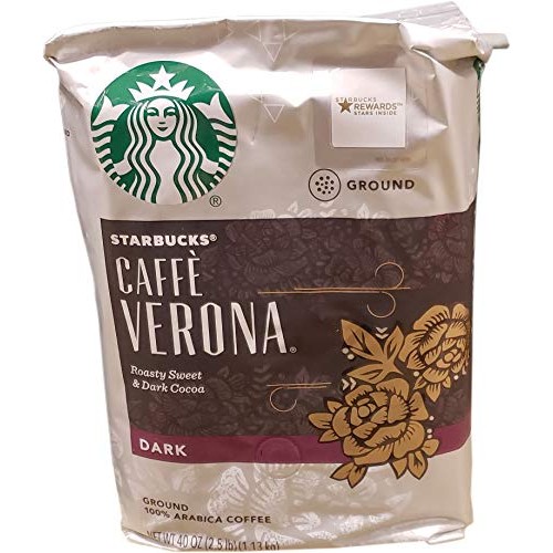 Starbucks Caffe Verona Dark Roast Ground Coffee, Roasty Sweet &Amp;