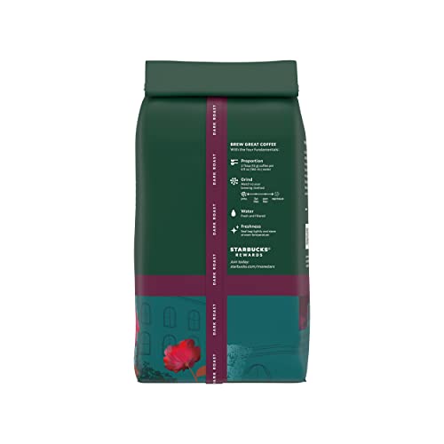 Starbucks Caffè Verona Dark Roast Whole Bean Coffee, 12-Ounce Ba