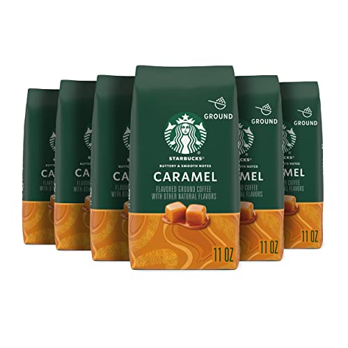 Starbucks Caramel Flavored Medium Roast Ground Coffee, 11 Ounce