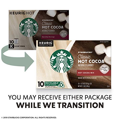 Starbucks Classic Hot Cocoa K-Cup For Keurig Brewers, 6 Boxes Of