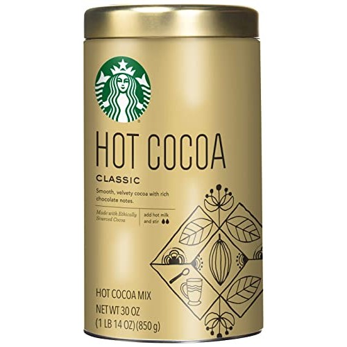 Starbucks Classic Hot Cocoa Mix, 30-Ounce Tin Pack Of 2