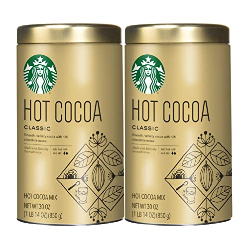 Starbucks Classic Hot Cocoa Mix, 30-Ounce Tin Pack Of 2