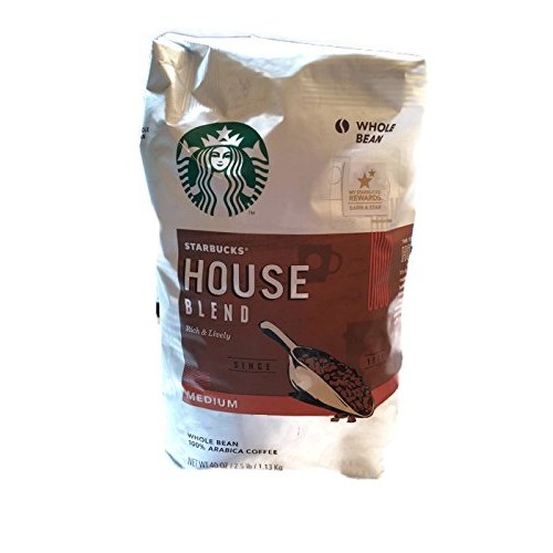 Starbucks House Blend Medium Roast Whole Bean 100 % Arabica Coff