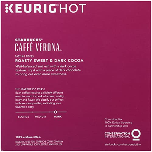 Starbucks Coffee K-Cup Pods, Caffe Verona, 32 Ct, Pack Of 3 96