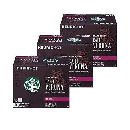 Starbucks Coffee K-Cup Pods, Caffe Verona, 32 Ct, Pack Of 3 96