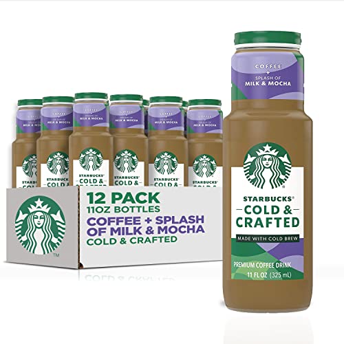 Starbucks Cold &Amp; Crafted Coffee, Splash Of Milk + Mocha, 11Oz Bo