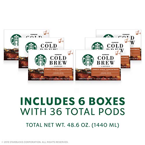 Starbucks Cold Brew Coffee — Caramel Dolce Flavored — Single-Ser