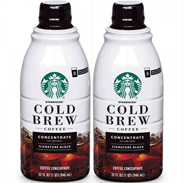 Starbucks Coffee Cold Brew Concentrate 2 Bottles Of 32 Fl Oz Net