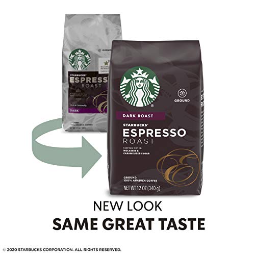 Starbucks Dark Espresso Roast Ground Coffee, 12 Ounce Pack Of 6