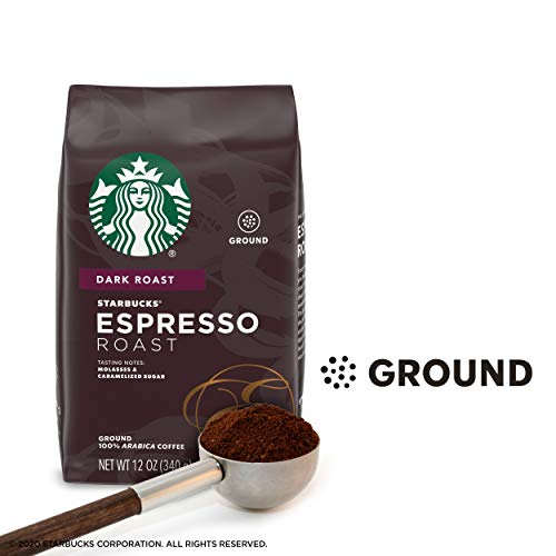Starbucks Dark Espresso Roast Ground Coffee, 12 Ounce Pack Of 6