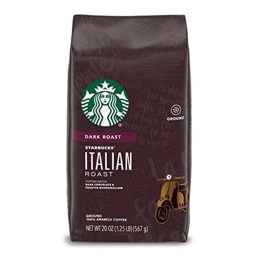 Starbucks Italian Roast Dark Roast Ground Coffee, 20 Ounce Pack