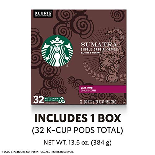 Starbucks Dark Roast K-Cup Coffee Pods — Sumatra For Keurig Brew