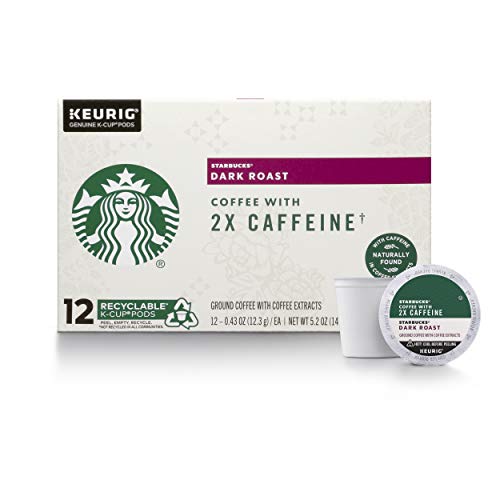 Starbucks Dark Roast K-Cup Coffee Pods With 2X Caffeine — For Ke