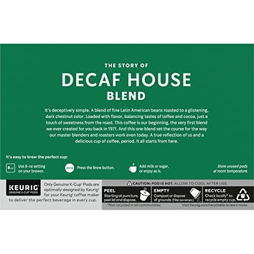 Starbucks Decaf House Blend Coffee K-Cup Pods, Medium Roast Deca