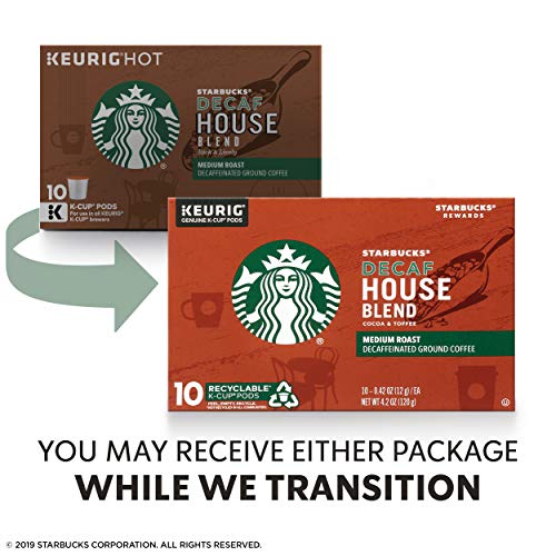 Starbucks Decaf K-Cup Coffee Pods — House Blend For Keurig Brewe