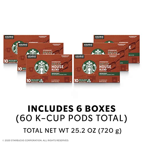Starbucks Decaf K-Cup Coffee Pods — House Blend For Keurig Brewe