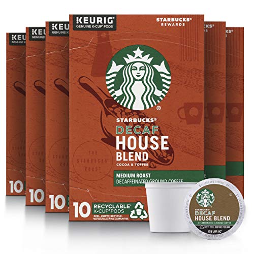 Starbucks Decaf K-Cup Coffee Pods — House Blend For Keurig Brewe