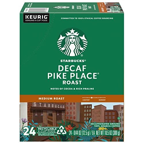 Starbucks Decaf Pike Place Roast, K-Cup For Keurig Brewers, 96 C