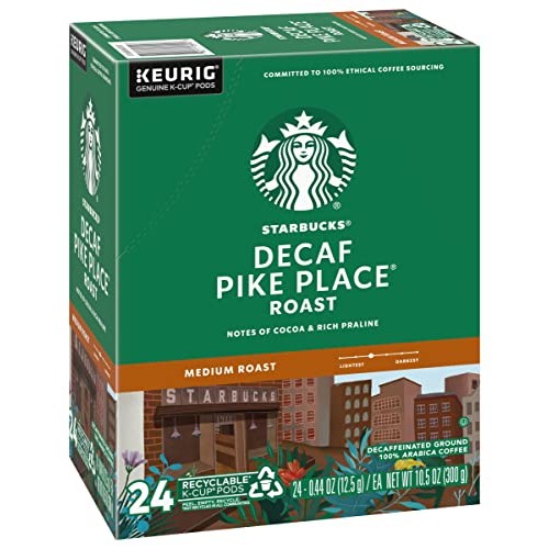 Starbucks Decaf Pike Place Roast, K-Cup For Keurig Brewers, 96 C